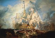 Joseph Mallord William Turner The Battle of Trafalgar by J. M. W. Turner painting
